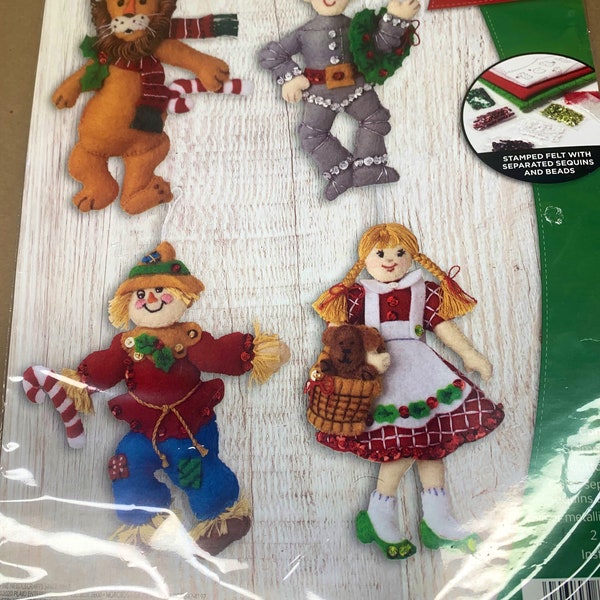 Kit Calza Natalizia Bucilla - In Feltro, 46 Cm, Con Ricamo, Perline E Luci - Decorazione Natale - Foto 5