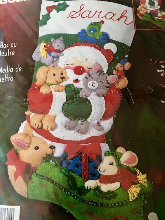 Bucilla Hugs, Felt Applique Christmas Stocking Kit, 18