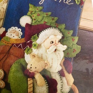 RARE Vintage NEW SEALED Bucilla Woodland Santa Christmas Stocking
