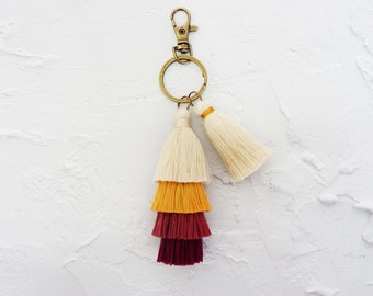 Four Layered Tassel keychain, Hmong Tassel keychain