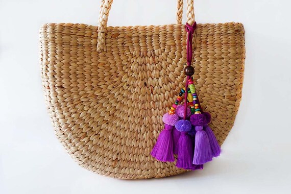 Tassel Bag CharmBoho Charm & Tassel keychain | Etsy