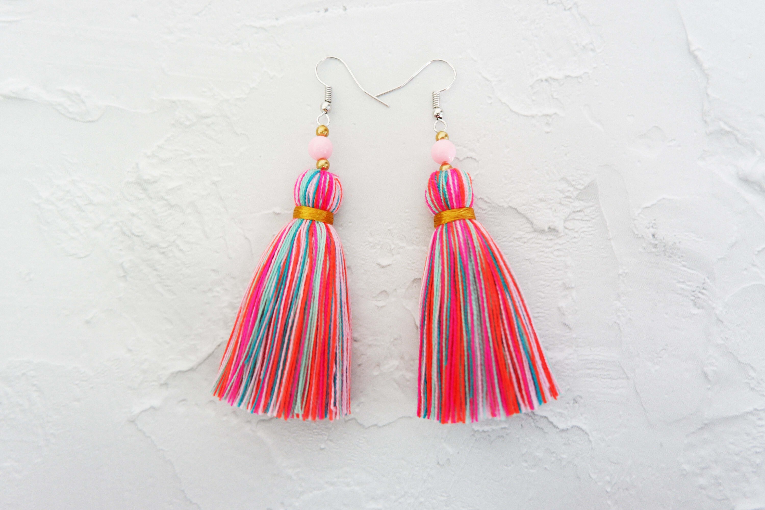 16 Pairs Boho Tassel Earrings For Women - Vintage Style Dangle Earrings, Alloy, Assorted Colors