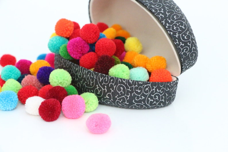 100 Pieces Colorful Yarn Pom Poms Jewelry Making / Decoration Etsy