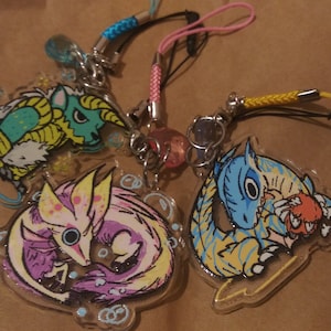 2 inch Acrylic double sided Monster Hunter Charms