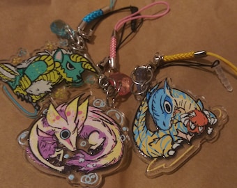 2 inch Acrylic double sided Monster Hunter Charms