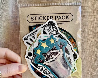 Jumbo 4” Nature Vinyl Sticker Pack: 6 Sticker Collection