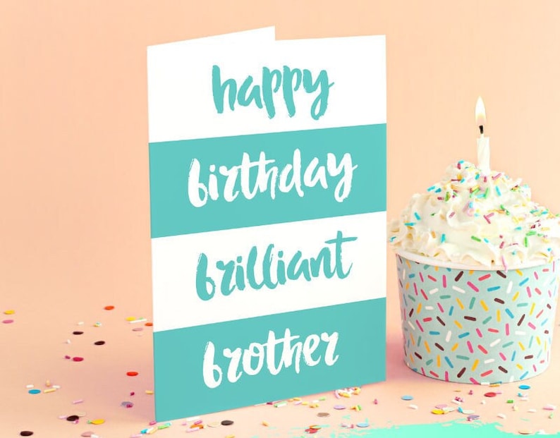 Brother Birthday Card Printable Birthday Card for Brother - Etsy