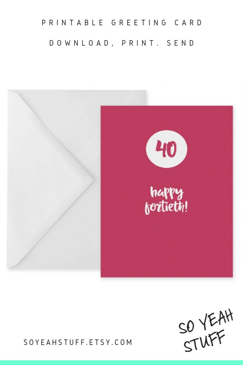 40th birthday card 40 birthday red 40th card 40th printable card picture regarding Printable 40th Birthday Card known as 40th birthday card 40 birthday red 40th card 40th printable card