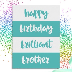Brother Birthday Card Printable Birthday Card for Brother - Etsy