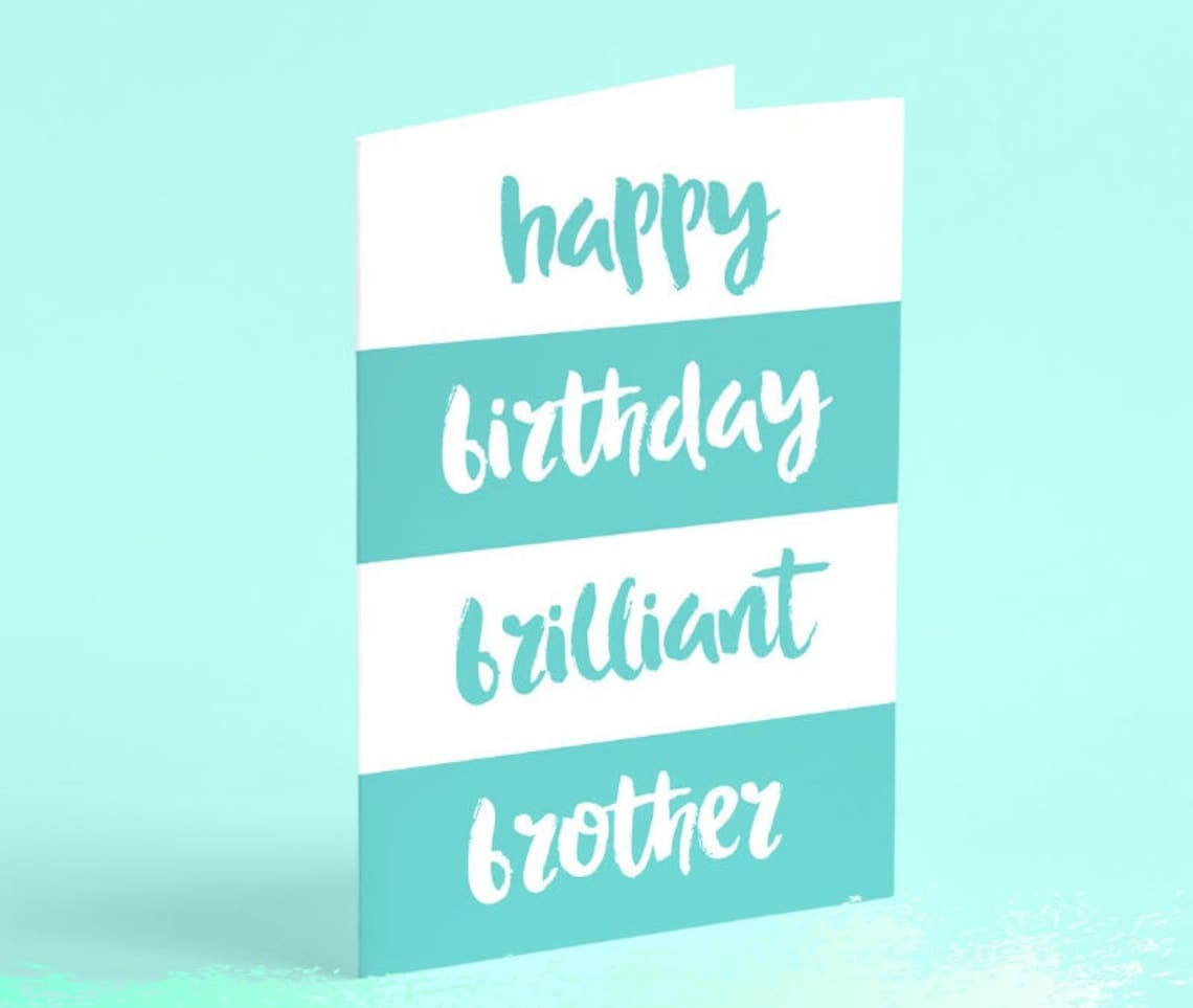 Brother Birthday Card Printable Birthday Card for Brother - Etsy