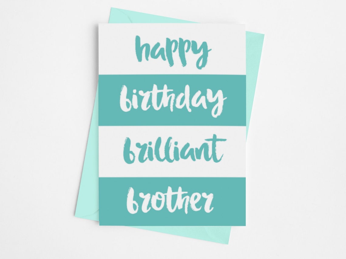 Brother Birthday Card Printable Birthday Card for Brother - Etsy
