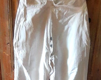 Antique French Military Cotton Trousers: Distressed Boro Pants, Mens Unisex