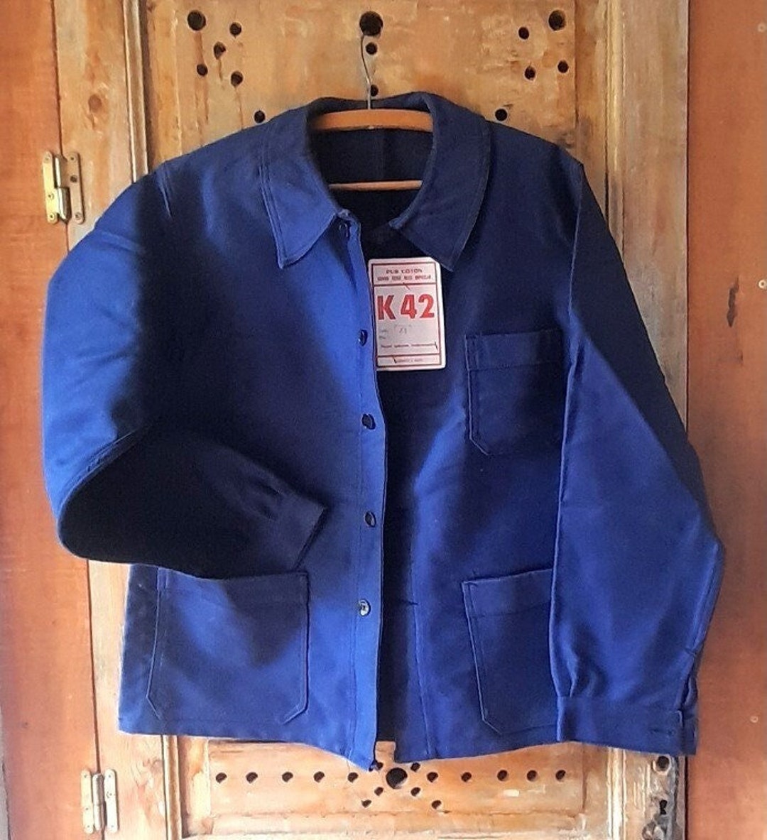Fab Vintage French MOLESKIN Dark Blue Chore Jacket 100% Cotton Workwear, Deadstock, Never Worn, Arty, Casual Unisex - Etsy Fab Vintage French MOLESKIN Dark Blue Chore Jacket 100% Cotton Workwear, Deadstock, Never Worn, Arty, Casual Unisex - Etsy