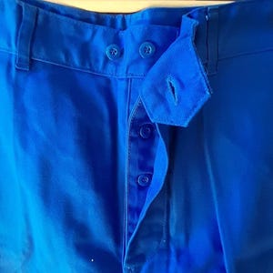 Vintage French Chore Trousers: BUGATTI Blue Sanfor Cotton Work Pants