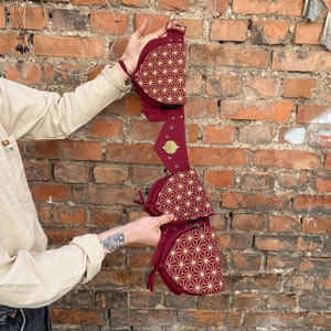 Gürteltasche „geometric triple“ / Hüfttasche/ Tasche/ Hippie Tasche/ Festival Bag/ Handgemacht/ Hippie Bag/ Gürteltasche/ Bauchtasche