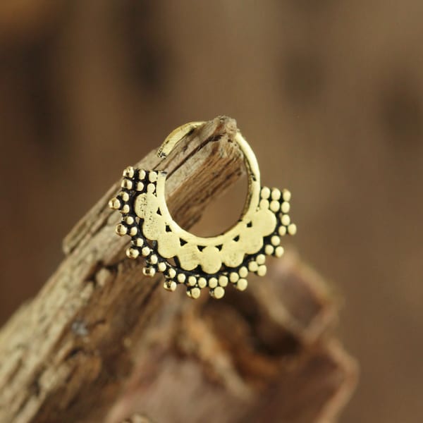 Septum/nose ring, boho hippie style, vintage, handmade, beautiful jewelry gift
