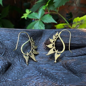Earrings Brass - Earrings Spiral Earrings, Boho Hippie Style, Vintage, Handmade, Beautiful Jewelry Gift