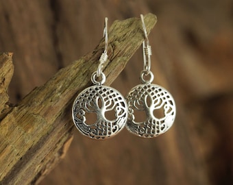 925 Silver Earrings "Tree of Life"