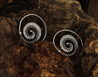 Silver Earrings - Spiral Earrings