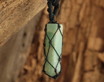 Healing Stone Necklace "Amazonite" Boho Hippie Style, Vintage, Handmade, Beautiful Jewelry Gift