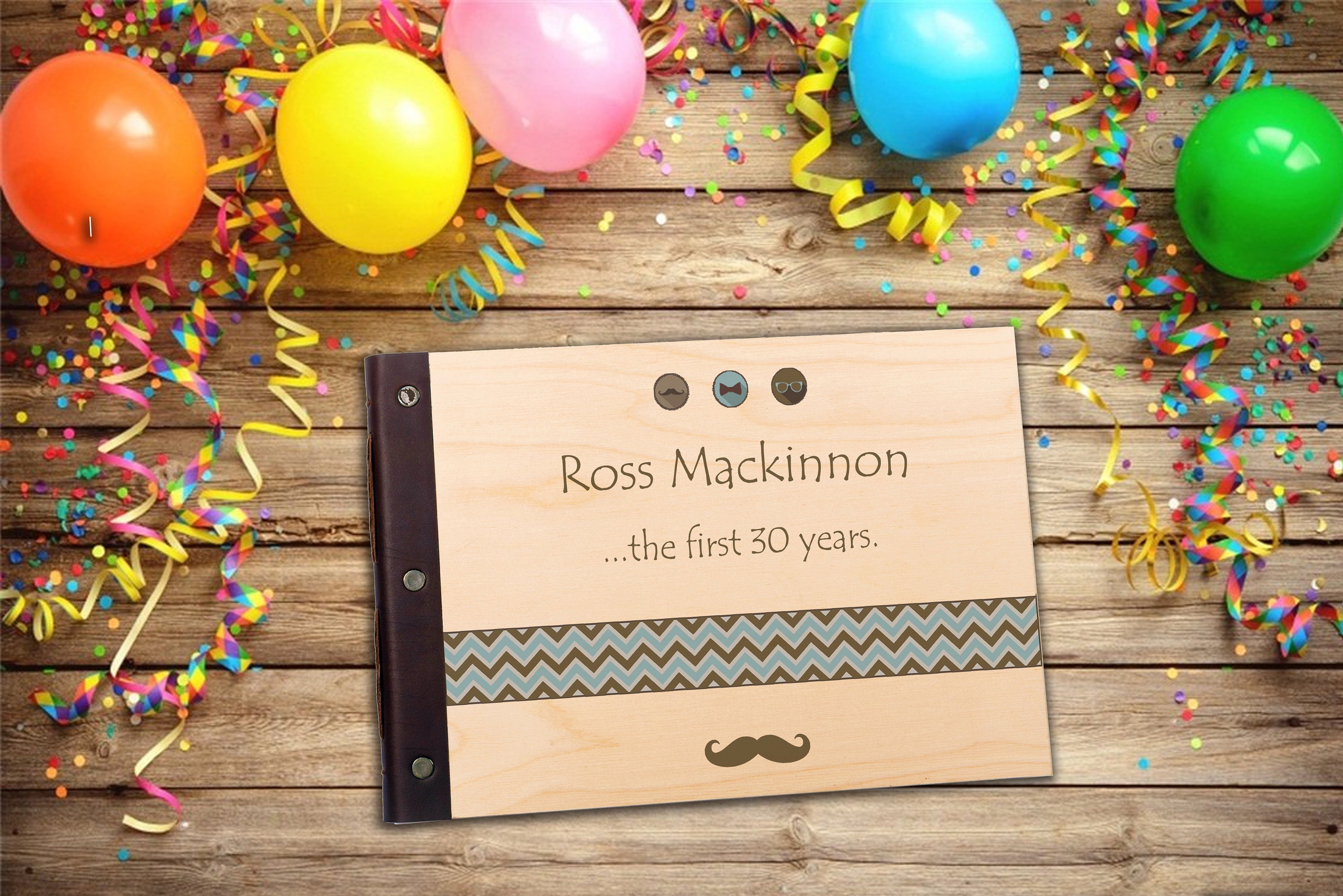 30. Geburtstag Fotoalbum. Personalisierte HolzMemoryBuch. Etsy