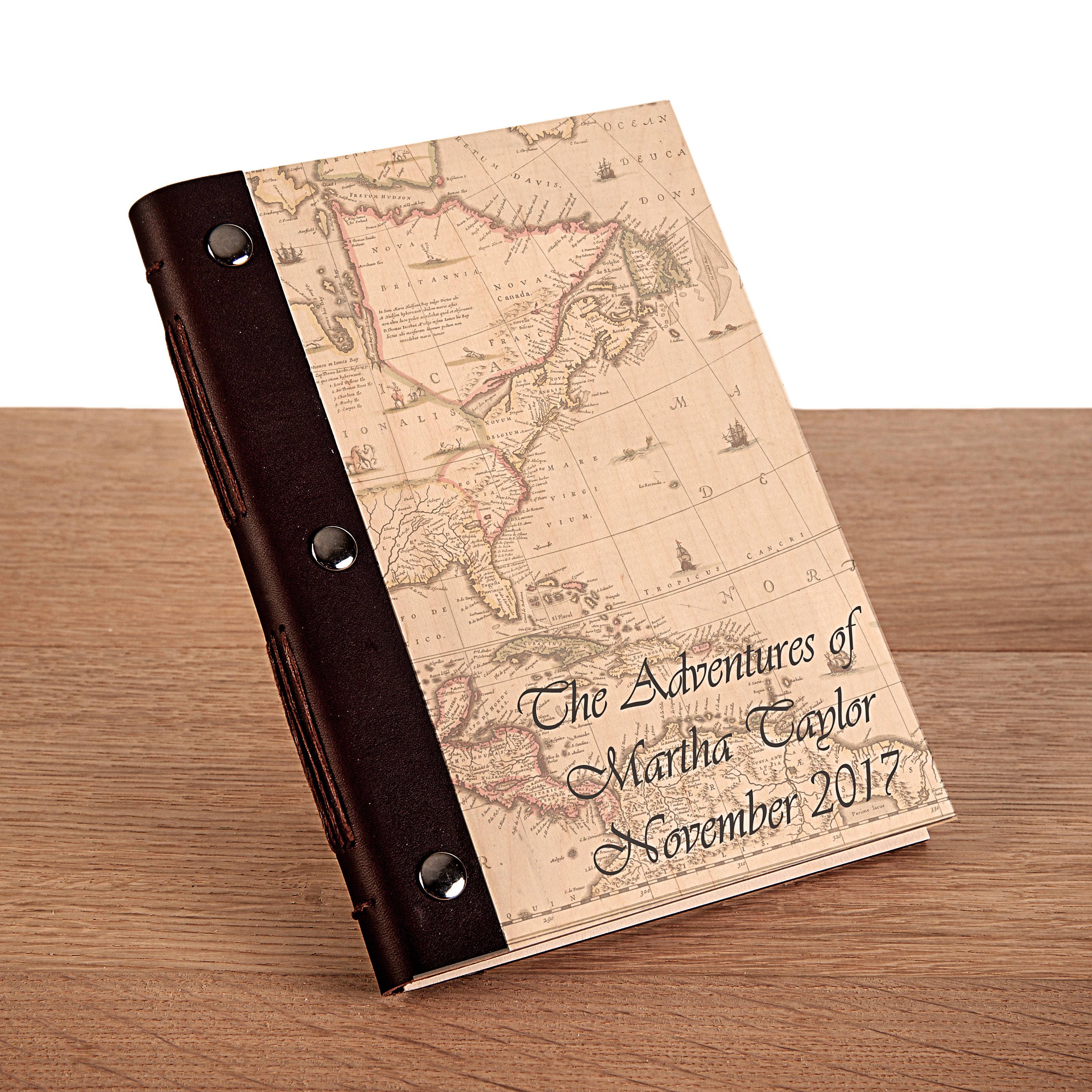 A5 Travel Journal Personalised Wooden Notebook Travel A5 Travel Journal