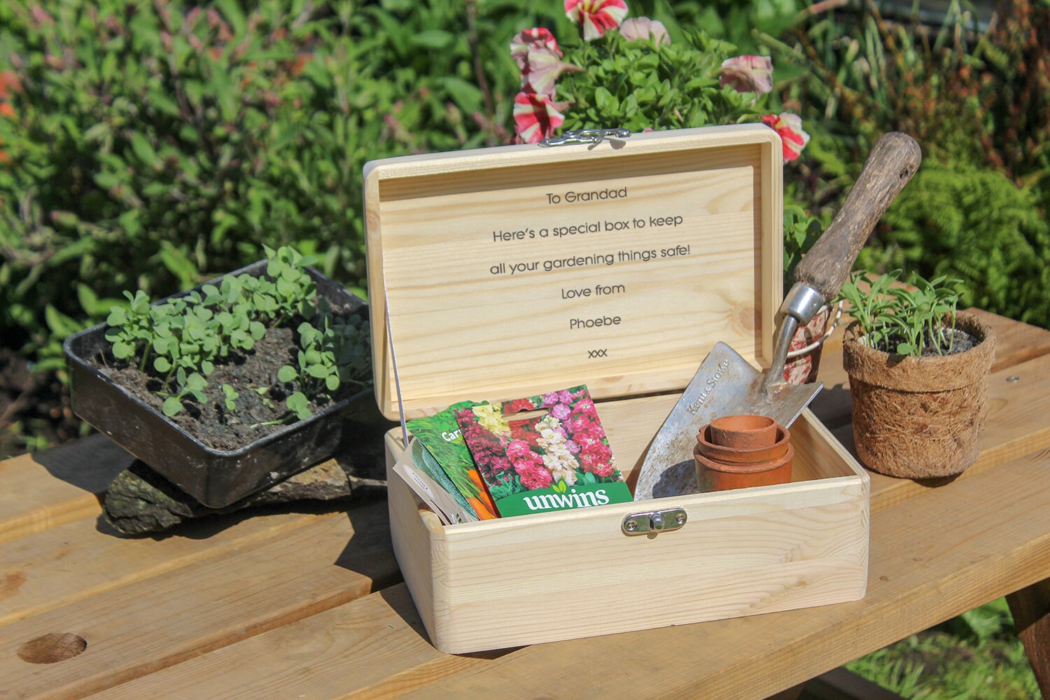 Personalised Seed Box Gift. Gardener's Vegetable & Flower Etsy