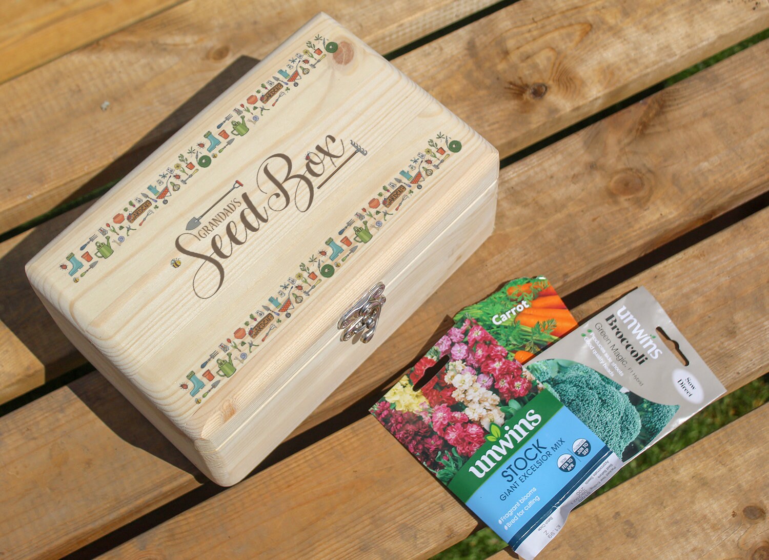 Personalised Seed Box Gift. Gardener's Vegetable & Flower Etsy