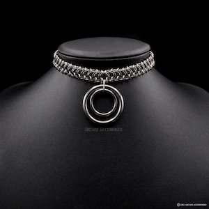 Vertebrae Double O-Ring Choker | Chainmail Choker | Stainless Steel