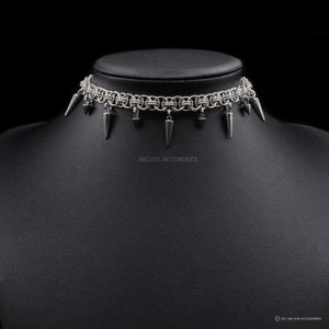 Helm Chain Spike Choker | Chainmail Choker | Stainless Steel