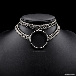 Gargantilla Vértebras O&#39;Ring / Gargantilla Chainmail / Acero Inoxidable