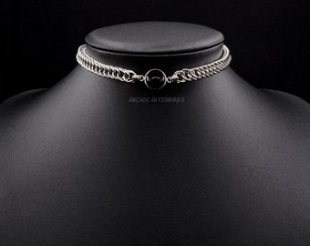 Half Persian 4in1 Onyx Choker | Chainmail Choker | Stainless Steel
