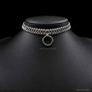 Vertebrae (S) O-Ring Choker | Chainmail Choker | Stainless Steel