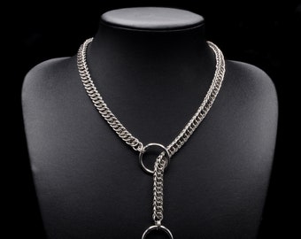 Half Persian Lariat Necklace | Chainmail Necklace | Stainless Steel