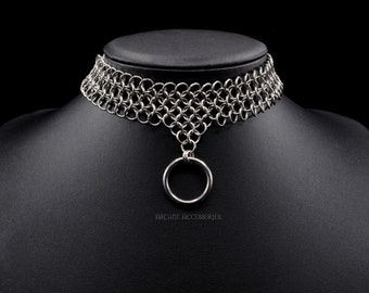 EU 4in1 O-Ring Choker | Chainmail Choker | Stainless Steel