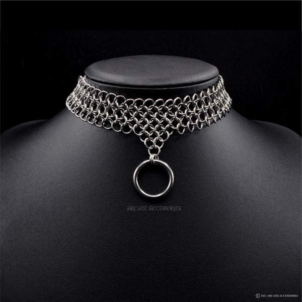 European 4in1 O'Ring Choker | Chainmail Choker | Stainless Steel