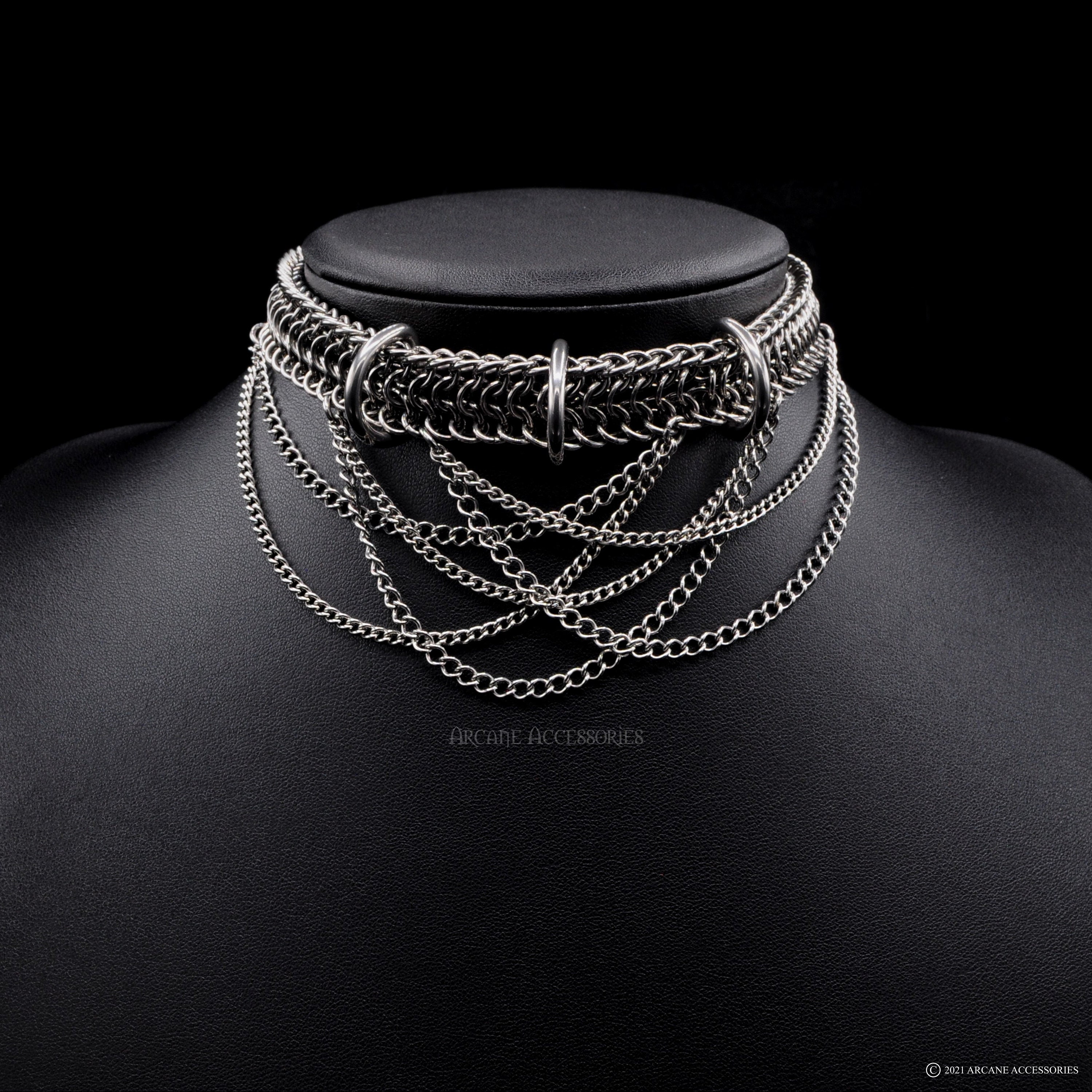 Dragonback D'Ring Choker | Chainmail Choker | Stainless Steel
