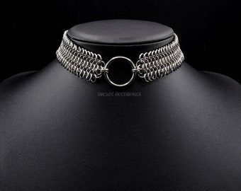 European 6in1 Torc Choker | Chainmail Choker | Stainless Steel