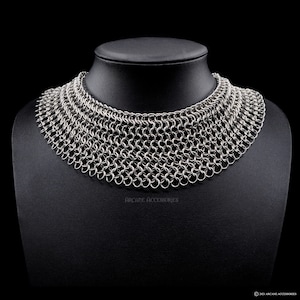 European 4in1 Broad Necklace | Chainmail Necklace | Stainless Steel