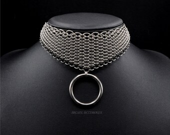 Dragonscale O'Ring Choker | Chainmail Choker | Stainless Steel