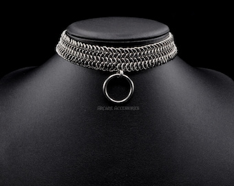 EU 6in1 O Ring Choker | Chainmail Choker | Stainless Steel