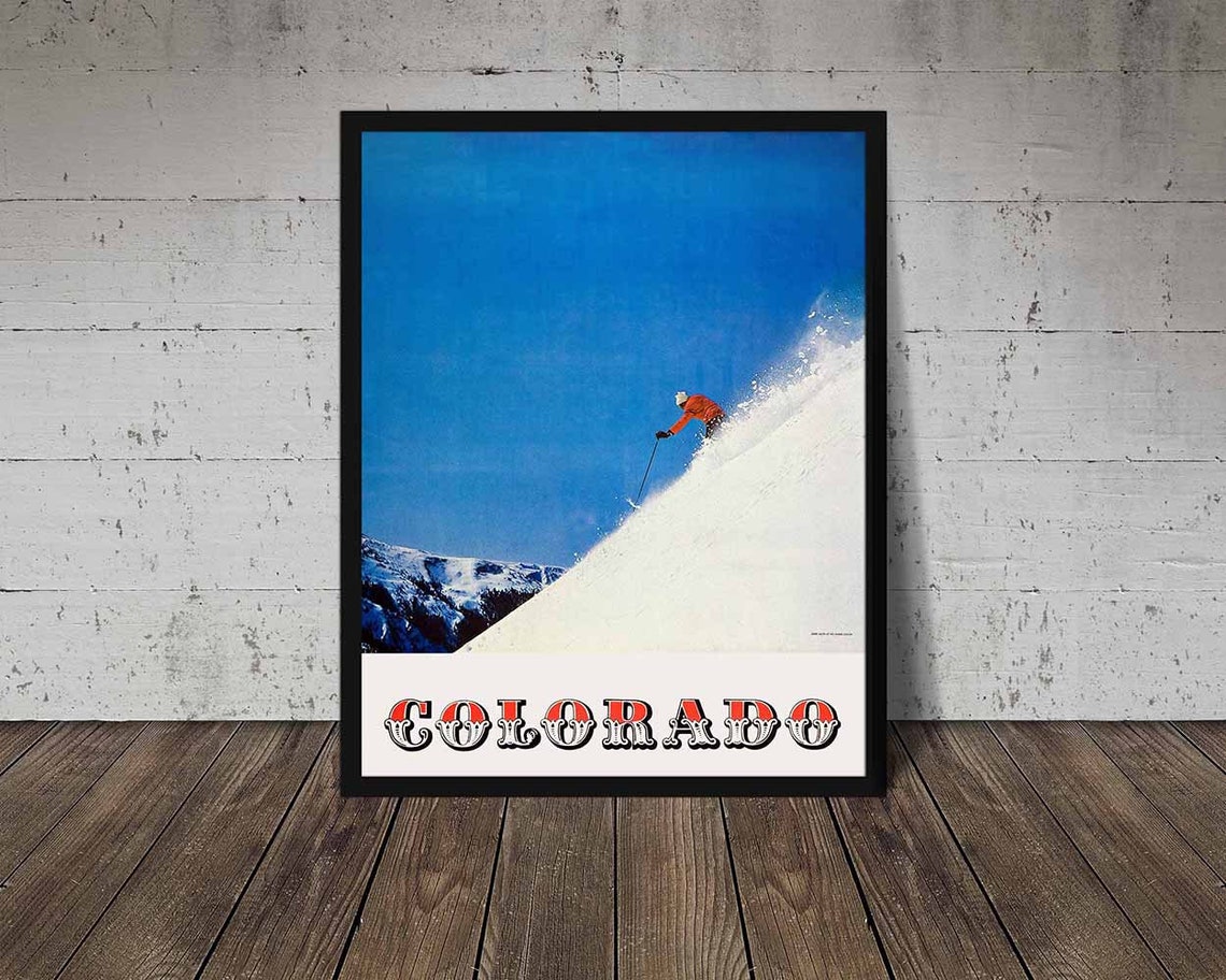 1967 COLORADO SKI Print Vintage Ski Art Ski Home Decor - Etsy