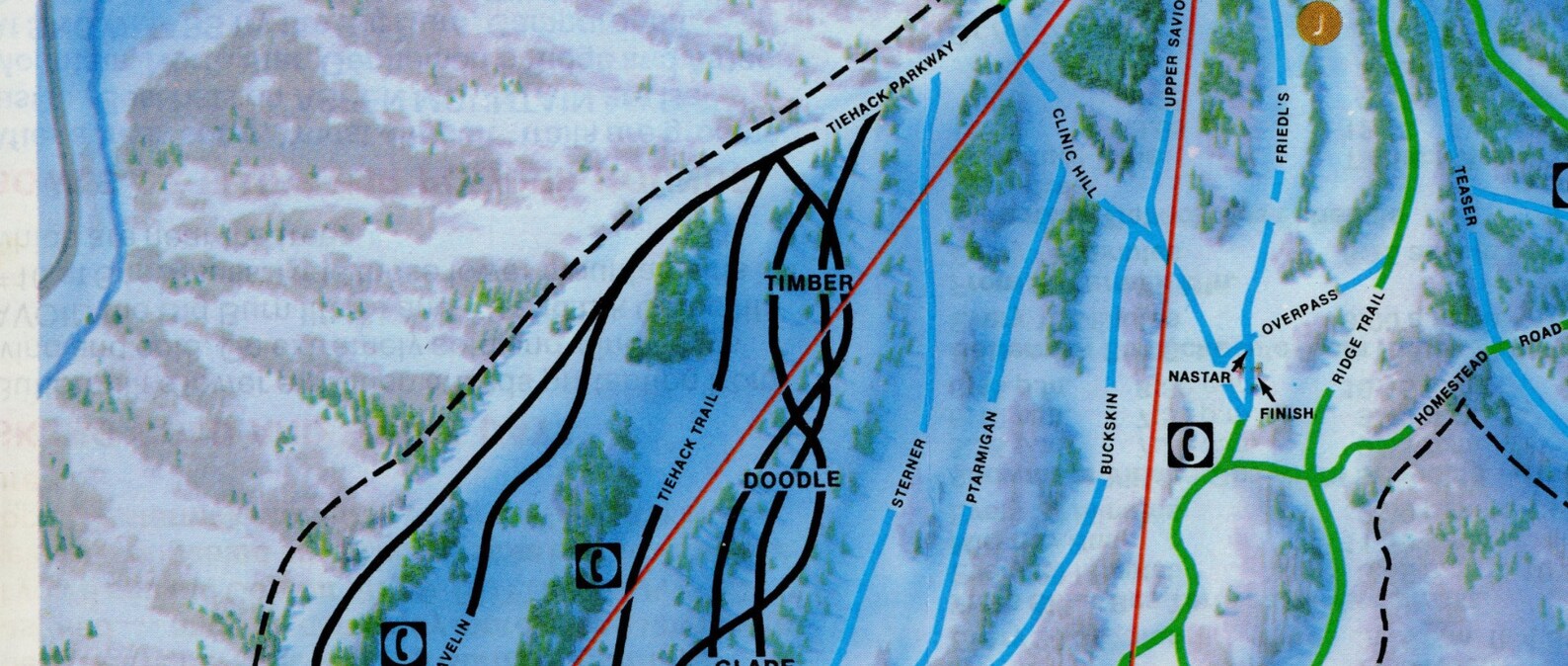 1977 ASPEN BUTTERMILK Ski Trail Map Ski Home Decor Ski Etsy