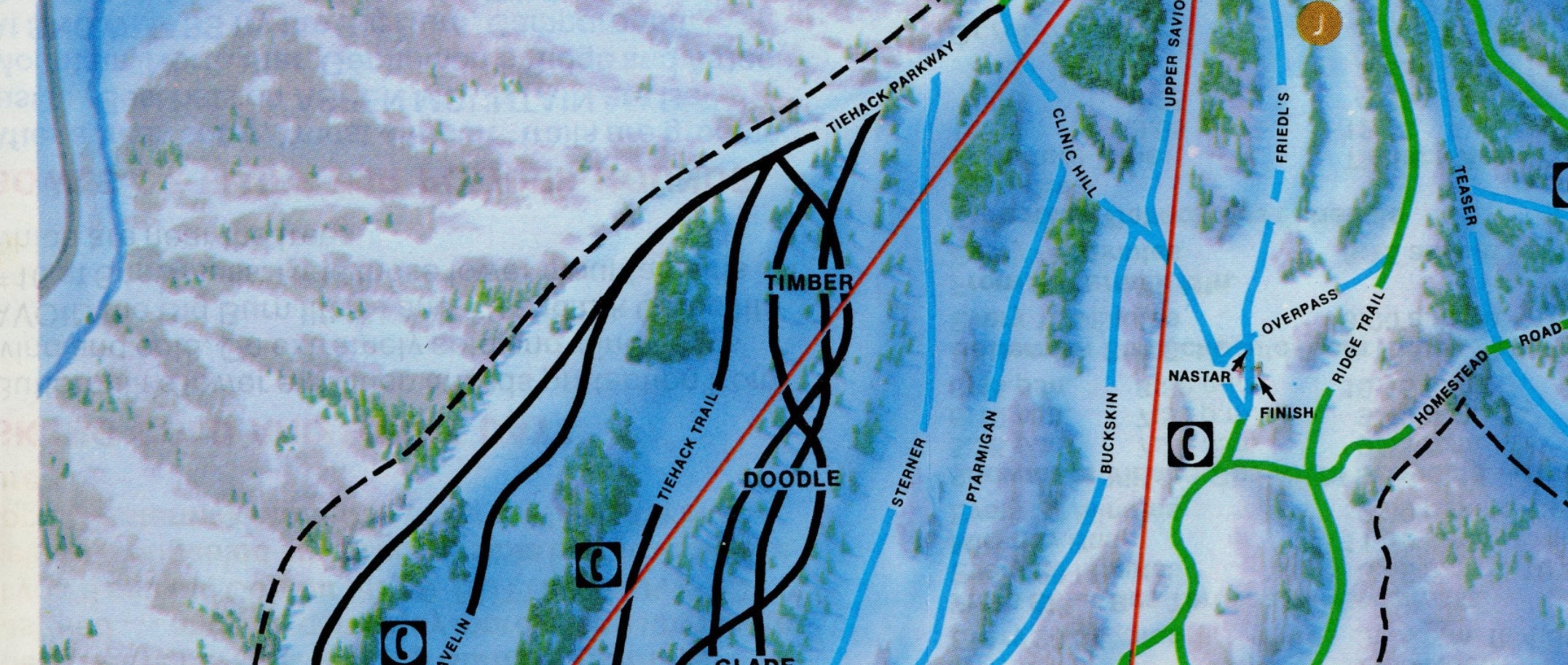 1977 ASPEN BUTTERMILK Ski Trail Map Ski Home Decor Ski Etsy