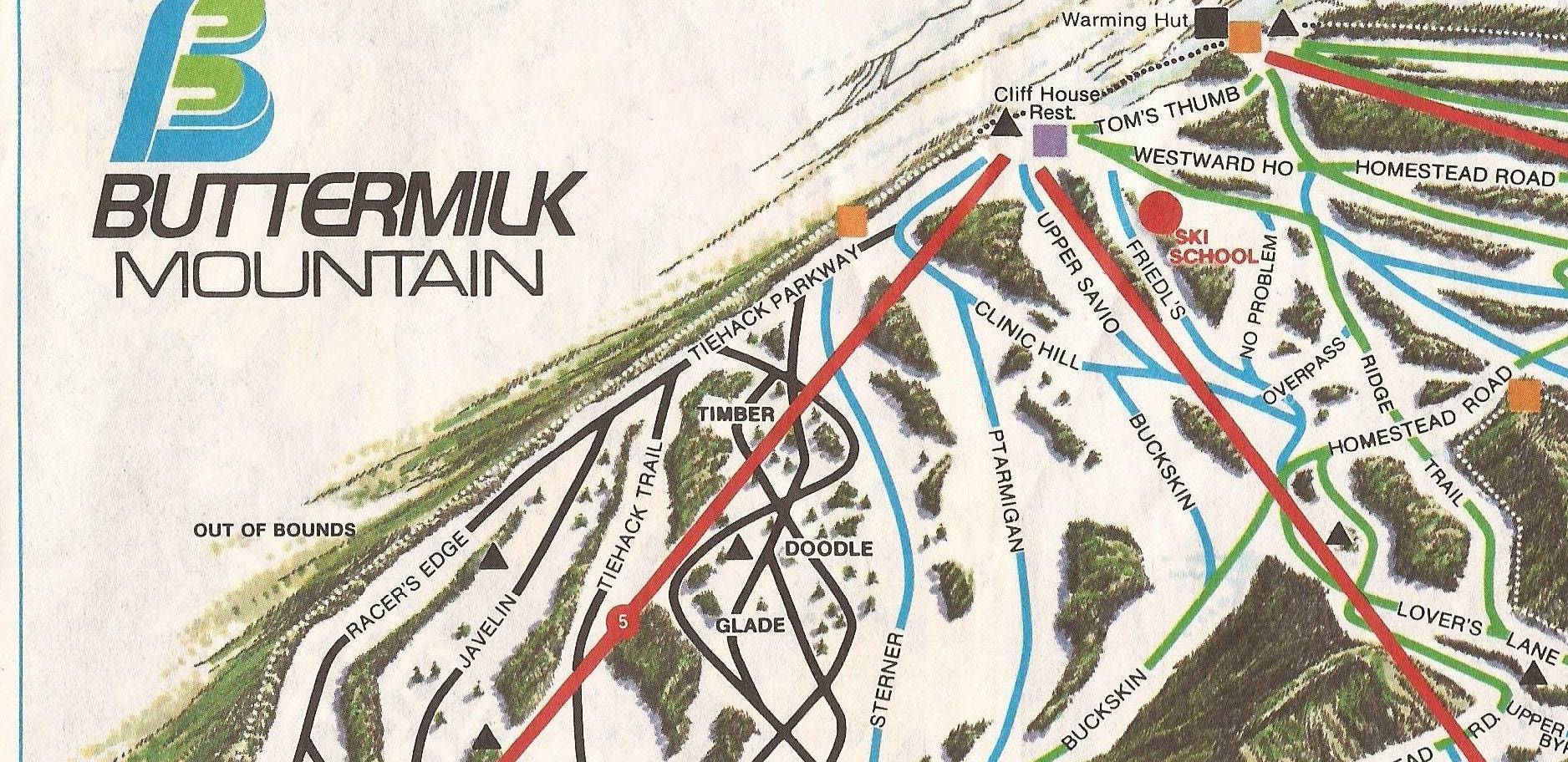 1979 ASPEN BUTTERMILK Ski Trail Map Ski Home Decor Ski Etsy