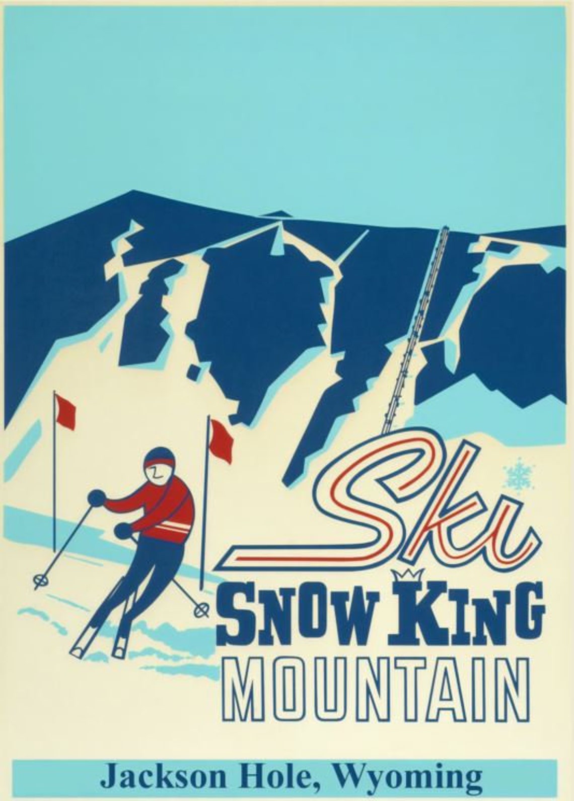 Vintage Ski SNOW KING MOUNTAIN Jackson Hole Wyoming Ski Etsy