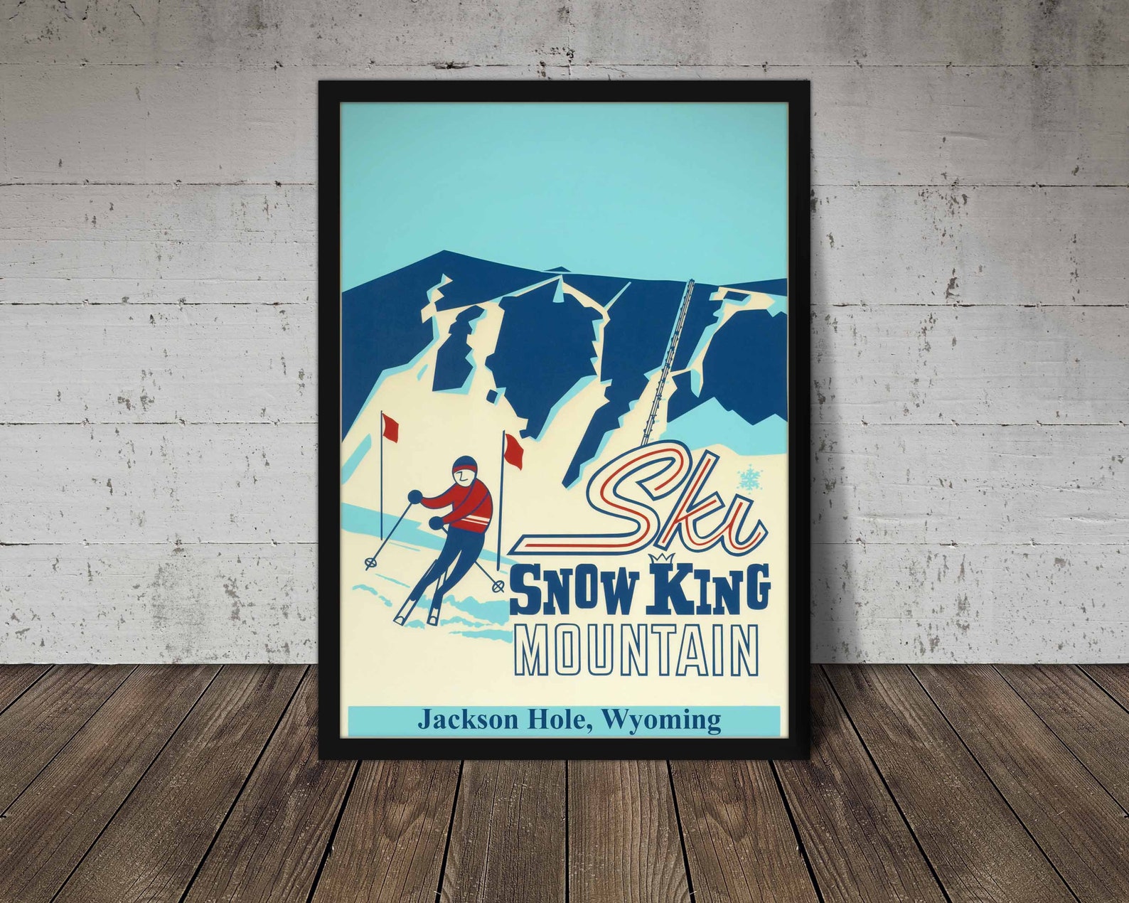 Vintage Ski SNOW KING MOUNTAIN Jackson Hole Wyoming Ski Etsy
