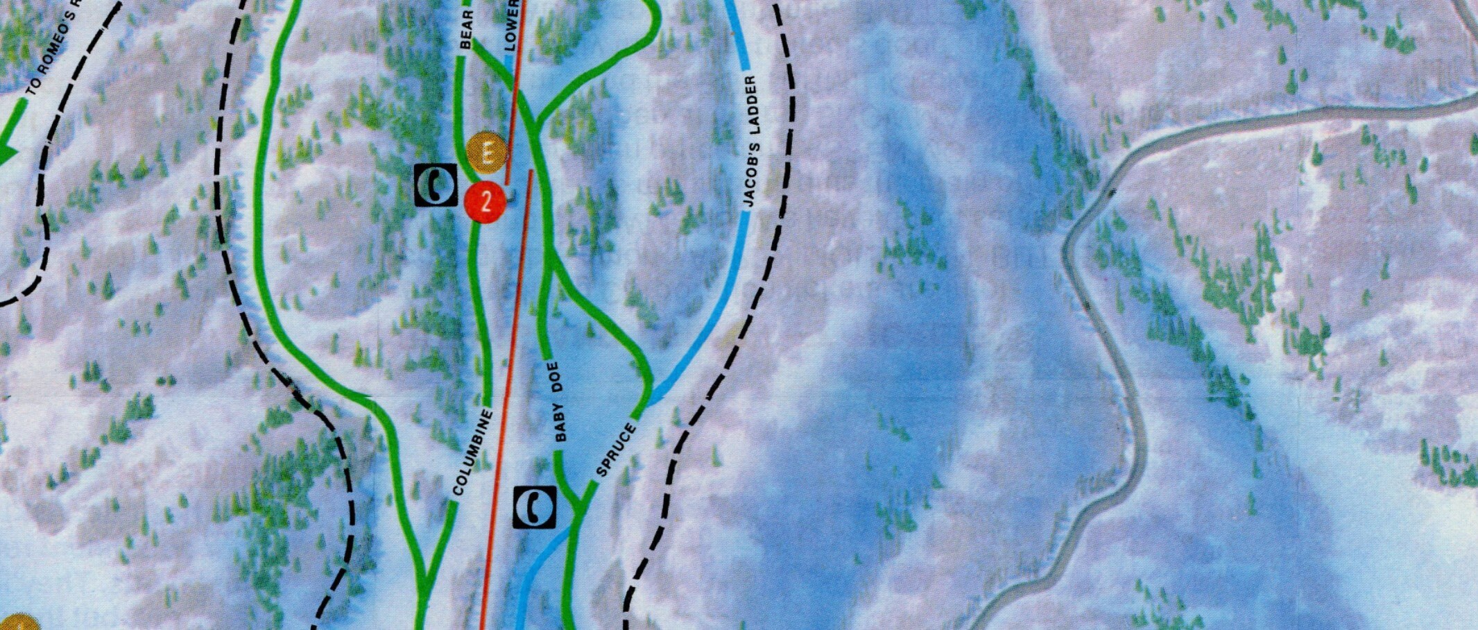 1977 ASPEN BUTTERMILK Ski Trail Map Ski Home Decor Ski Etsy