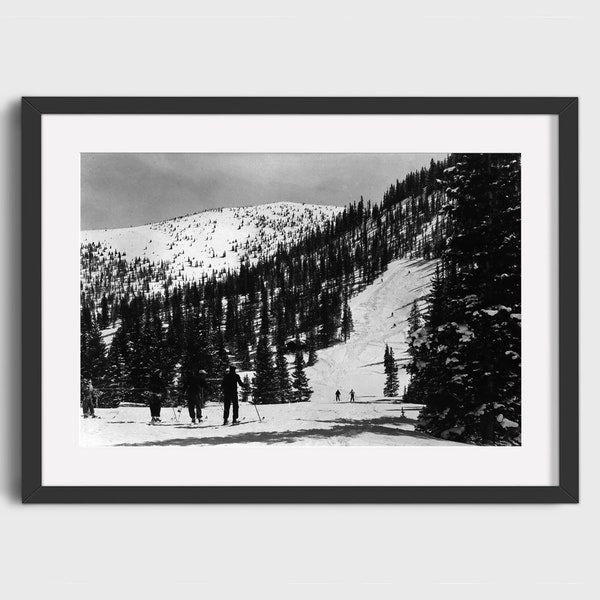 1968 MONARCH MOUNTAIN Ski Photo - Vintage Ski Art, Ski Home Decor, Antique Ski, Ski Lodge Wall Decor, Ski Poster