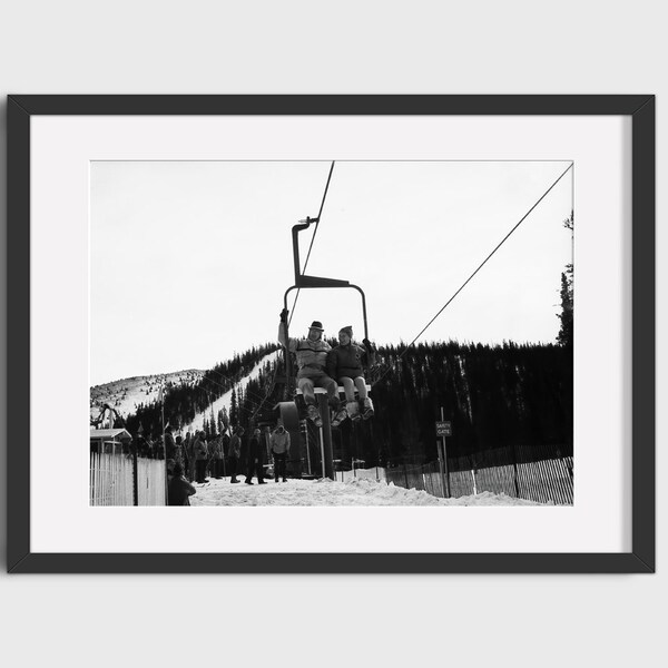 1968 MONARCH MOUNTAIN Ski Photo - Vintage Ski Art, Ski Home Decor, Antique Ski, Ski Lodge Wall Decor, Ski Poster